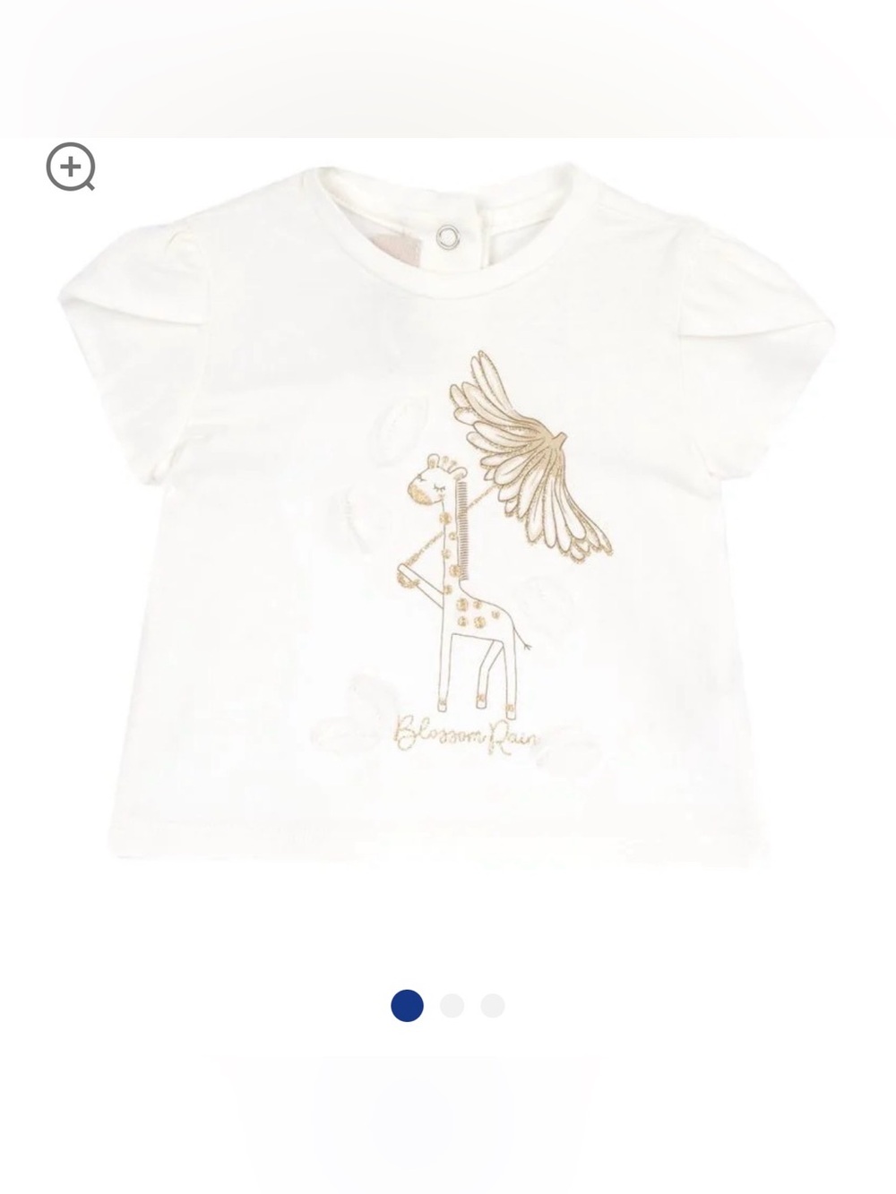 Chicco White Baby Girl Giraffe Graphic Tee 18m